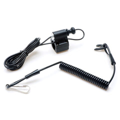 Interruptor de seguridad con correa - APE Racing, negro, con llave de cordón para montaje en ATV, manillar de 7/8"