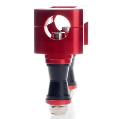 Abrazadera de manillar antivibración para manillares Fat Bar de 1-1/8 pulgadas, soporte de vástago de dirección ATV de aluminio CNC, espaciado de pernos de 100 mm para vástagos ATV de repuesto (rojo)