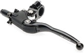 Palanca de embrague universal con percha para vehículos todo terreno y motos de cross, de aluminio forjado, alcance ajustable, color negro