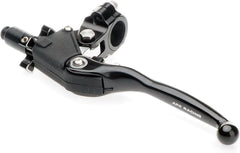 Palanca de embrague universal con percha para vehículos todo terreno y motos de cross, de aluminio forjado, alcance ajustable, color negro