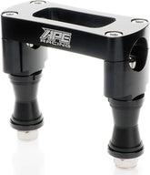 Abrazadera antivibración para manillar Fat Bar de 1-1/8 pulgadas, soporte de vástago de dirección ATV de aluminio CNC, espaciado de pernos de 100 mm para vástagos ATV de repuesto (negro)