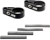 Abrazaderas de línea de freno de palanquilla para vehículos todo terreno, de aluminio CNC, compatibles con tubos de brazo A redondos de 1 pulgada y 3/4 de pulgada, incluye espaciadores de goma, par negro