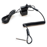 Interruptor de seguridad con correa - APE Racing, negro, con llave de cordón para montaje en ATV, manillar de 7/8"
