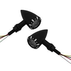 Feu arrière LED métallique pour moto APE RACING avec clignotants et feux de freinage, noir M10