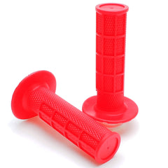 Puños de manillar APE RACING antideslizantes con bloqueo giratorio para acelerador, para motocicleta, motocross, todoterreno (rojos)
