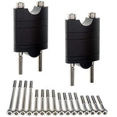 Elevadores de manillar APE RACING de aluminio macizo con altura ajustable para manillares de 7/8" y 22 mm, para motocicletas, todoterrenos, motos de cross y cuatriciclos (7/8", negro)