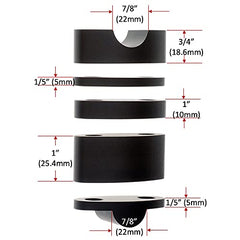 Elevadores de manillar APE RACING de aluminio macizo con altura ajustable para manillares de 7/8" (22 mm) para motocicletas, todoterrenos, motos de cross y cuatriciclos (7/8", plateados)