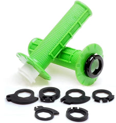 Puños de manillar APE RACING antideslizantes con bloqueo giratorio para acelerador, para motocicleta, motocross, todoterreno (verde)