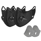 Mascarilla deportiva reutilizable con filtros para exteriores (paquete de 2)