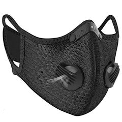 Mascarilla deportiva reutilizable con filtros para exteriores (paquete de 2)