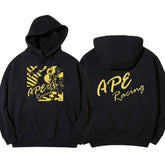 Sudadera con capucha unisex para adultos Edición APE RACING