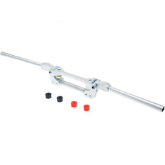 Guidon APE RACING Flex surdimensionné 1-1/8" argenté pour moto enduro, motocross, quad, VTT