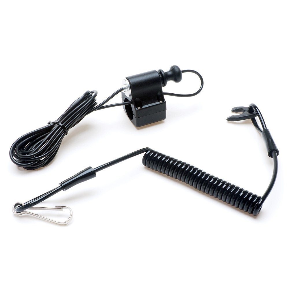 Interruptor de seguridad con correa - APE Racing, negro, con llave de cordón para montaje en ATV, manillar de 7/8"