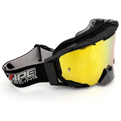 Gafas MX APE RACING: Lentes antivaho WideVision con estabilizadores y protector nasal extraíble