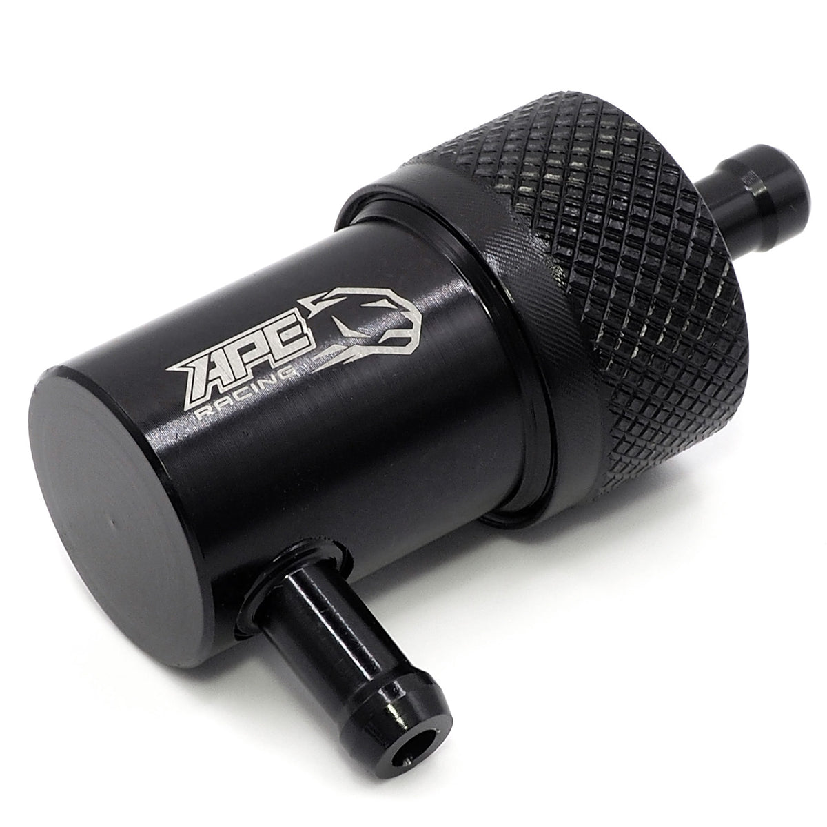 APE RACING 90 Degree Inline Fuel Filter for 1/4" Fuel Line – Billet Aluminum