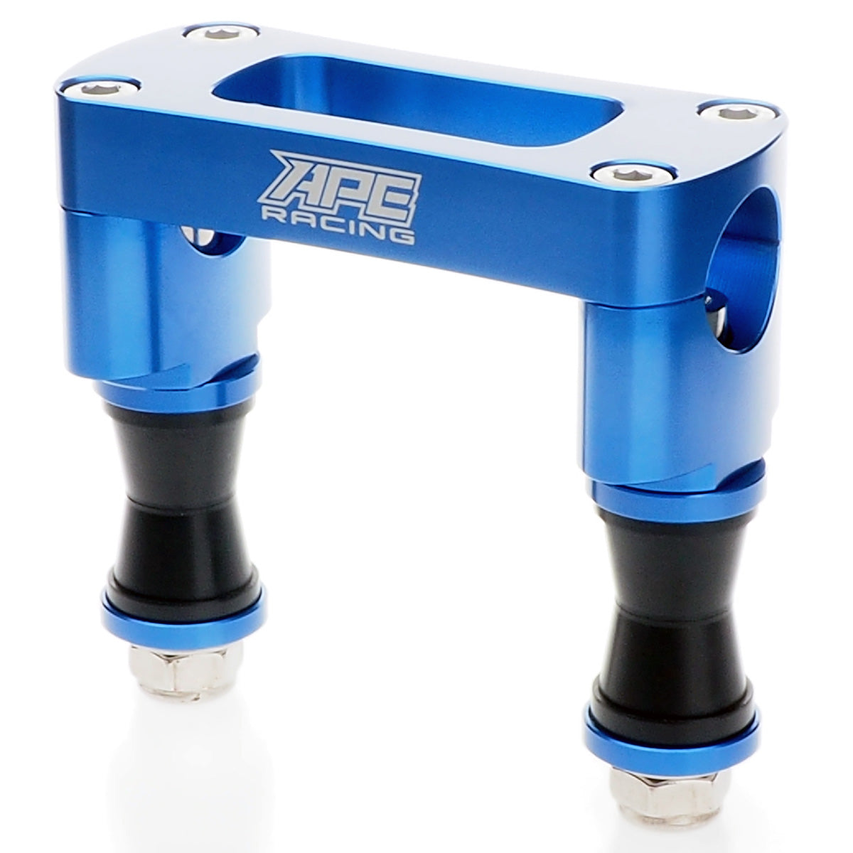 Abrazadera antivibración para manillar Fat Bar de 1-1/8 pulgadas, soporte de vástago de dirección ATV de aluminio CNC, espaciado de pernos de 100 mm para vástagos ATV de repuesto (azul) 