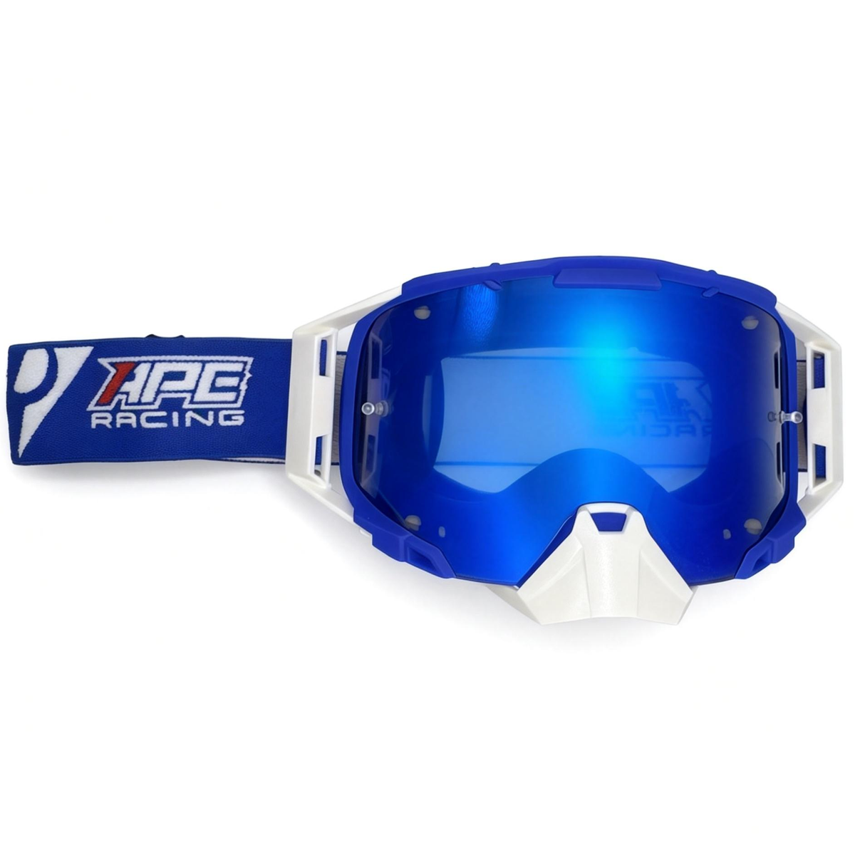 Gafas MX APE RACING: Lentes antivaho WideVision con estabilizadores y protector nasal extraíble