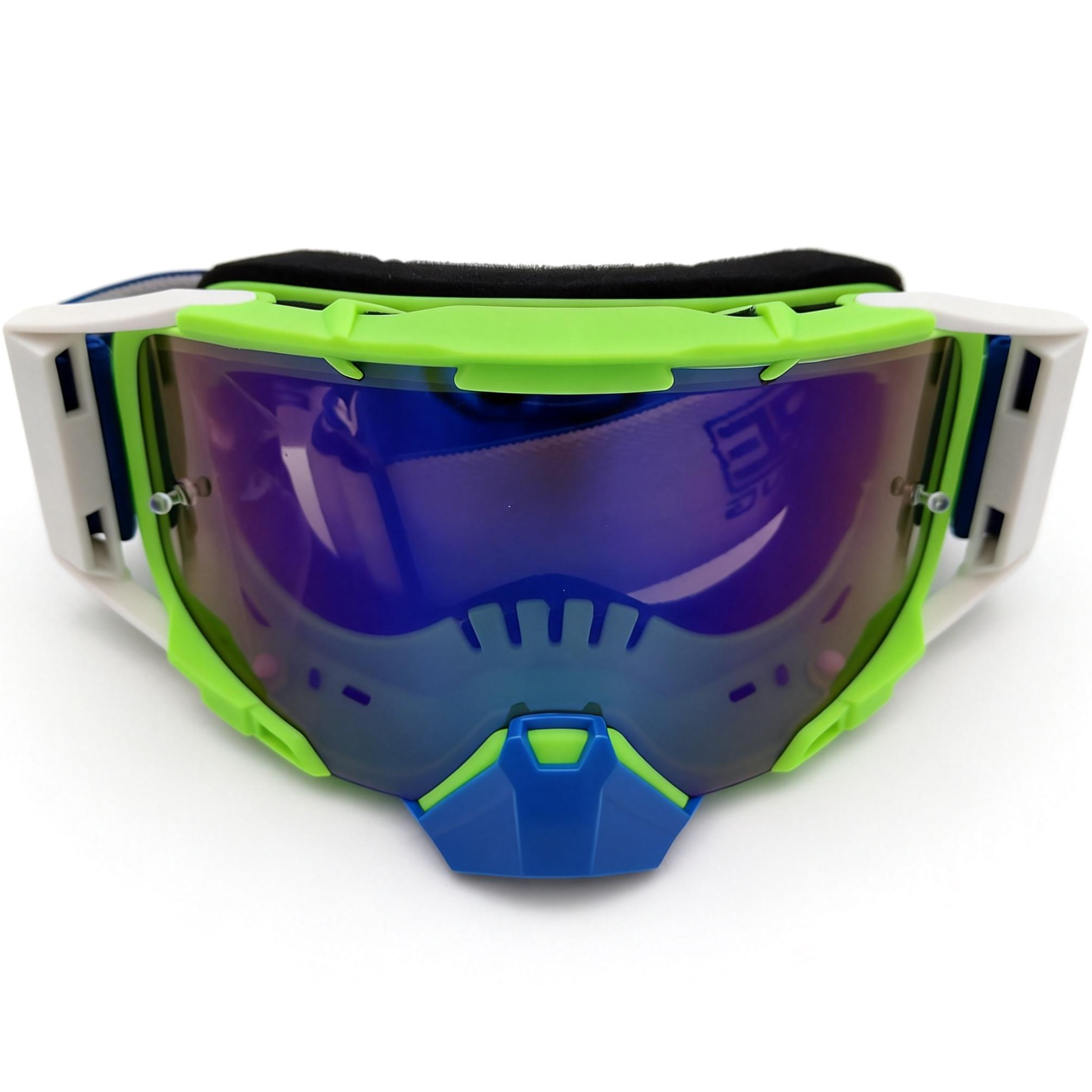 Gafas MX APE RACING: Lentes antivaho WideVision con estabilizadores y protector nasal extraíble