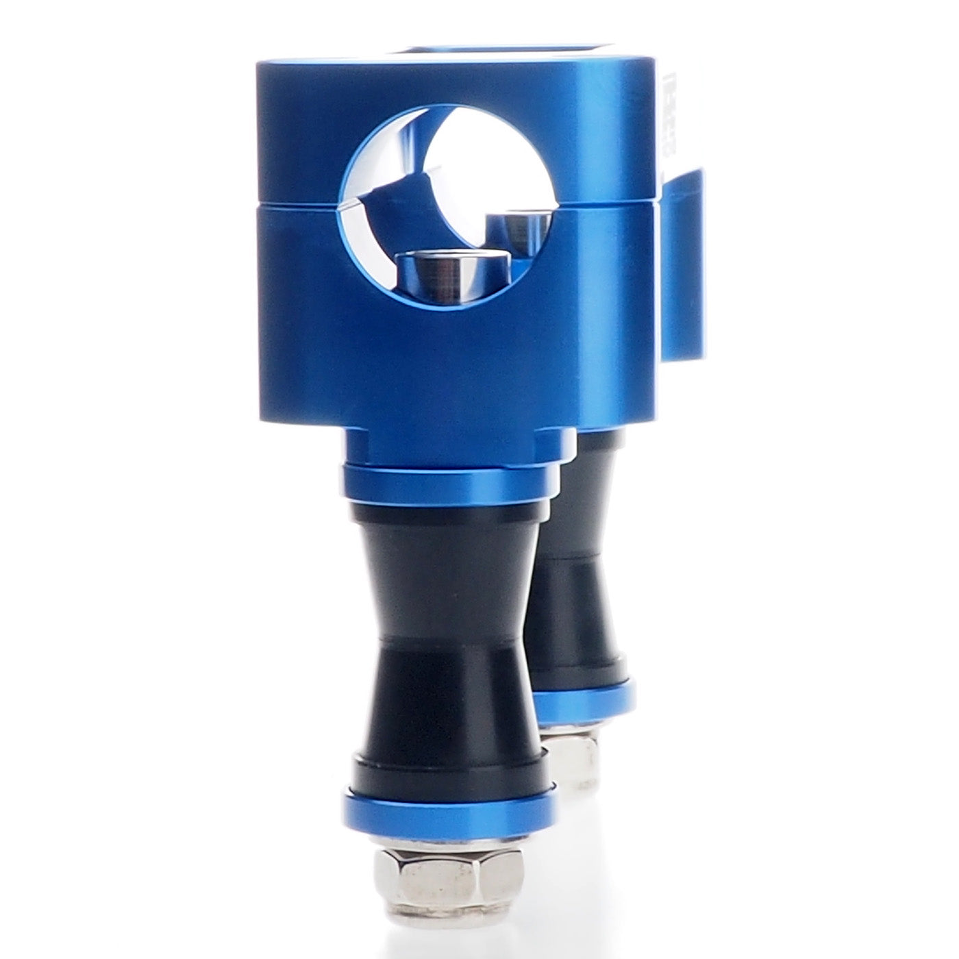 Abrazadera antivibración para manillar Fat Bar de 1-1/8 pulgadas, soporte de vástago de dirección ATV de aluminio CNC, espaciado de pernos de 100 mm para vástagos ATV de repuesto (azul) 