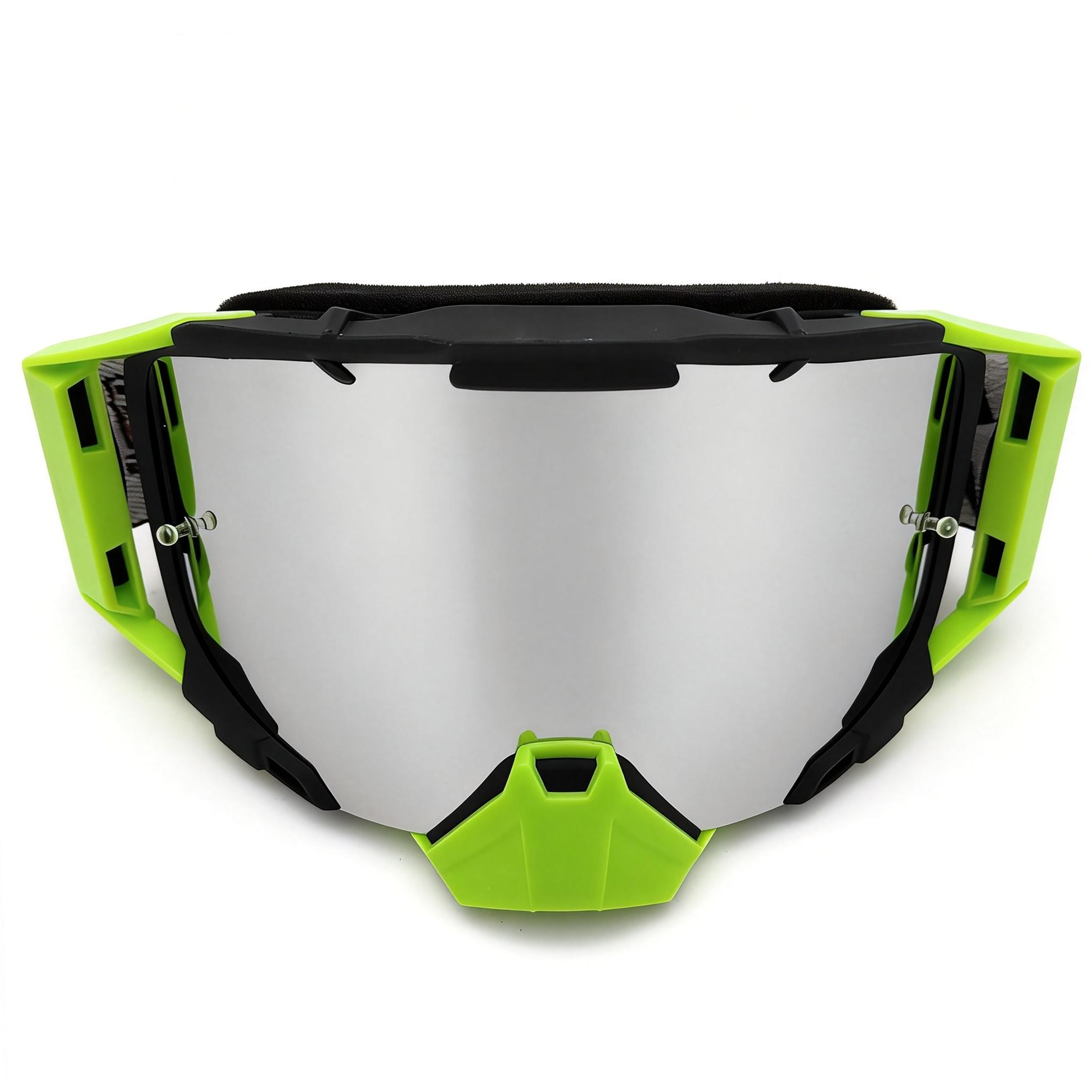 Gafas MX APE RACING: Lentes antivaho WideVision con estabilizadores y protector nasal extraíble