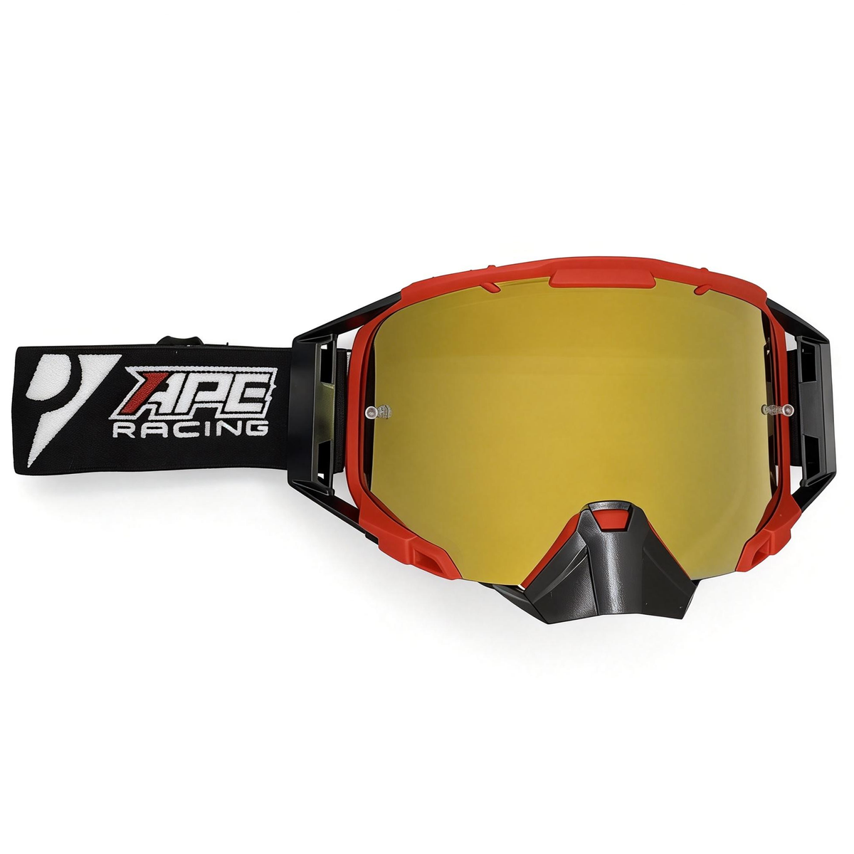 APE RACING MX Goggles – Anti-Fog WideVision Lens with Outriggers & Removable Nose Guard