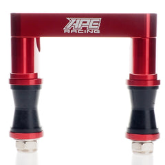 Abrazadera de manillar antivibración para manillares Fat Bar de 1-1/8 pulgadas, soporte de vástago de dirección ATV de aluminio CNC, espaciado de pernos de 100 mm para vástagos ATV de repuesto (rojo) 
