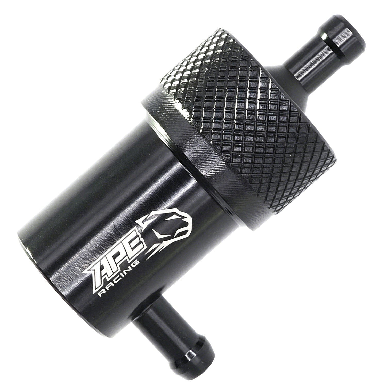 APE RACING 90 Degree Inline Fuel Filter for 1/4" Fuel Line – Billet Aluminum