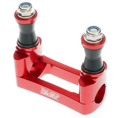 Abrazadera de manillar antivibración para manillares Fat Bar de 1-1/8 pulgadas, soporte de vástago de dirección ATV de aluminio CNC, espaciado de pernos de 100 mm para vástagos ATV de repuesto (rojo) 