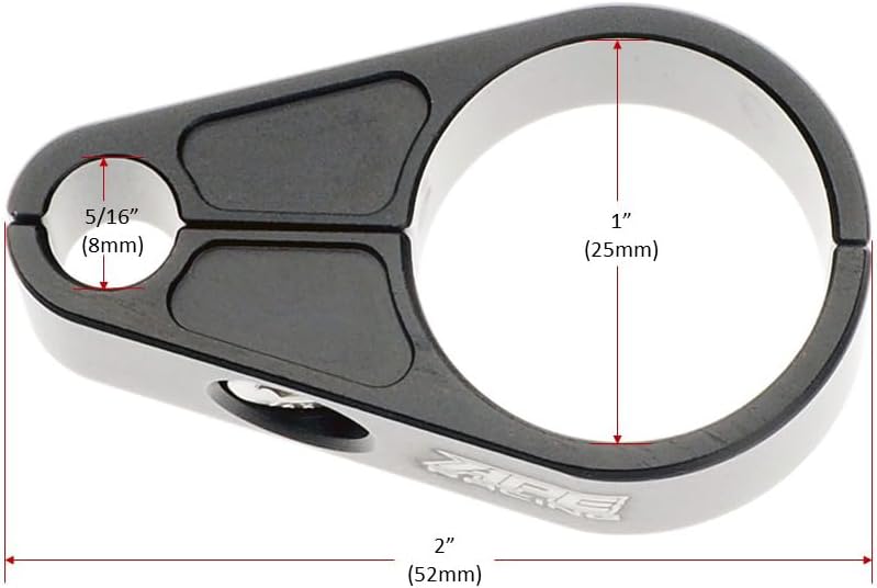 Abrazaderas de línea de freno de palanquilla para vehículos todo terreno, de aluminio CNC, compatibles con tubos de brazo A redondos de 1 pulgada y 3/4 de pulgada, incluye espaciadores de goma, par negro 