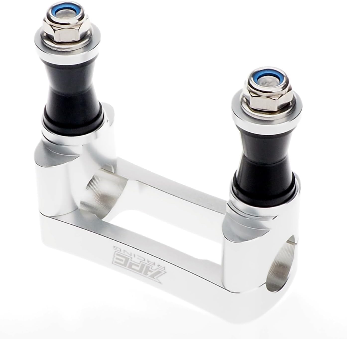 Anti Vibration Handlebar Clamp for 1-1/8 Inch Fat Bars CNC Billet Aluminum ATV Steering Stem Mount 100mm Bolt Spacing for Aftermarket ATV Stems (Silver)