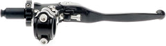 Palanca de embrague universal con percha para vehículos todo terreno y motos de cross, de aluminio forjado, alcance ajustable, color negro 