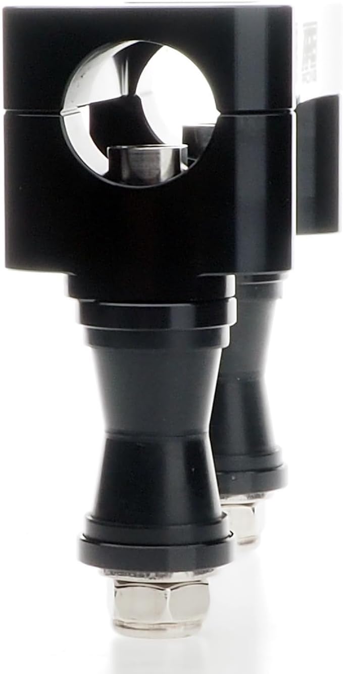 Abrazadera antivibración para manillar Fat Bar de 1-1/8 pulgadas, soporte de vástago de dirección ATV de aluminio CNC, espaciado de pernos de 100 mm para vástagos ATV de repuesto (negro) 