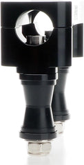 Abrazadera antivibración para manillar Fat Bar de 1-1/8 pulgadas, soporte de vástago de dirección ATV de aluminio CNC, espaciado de pernos de 100 mm para vástagos ATV de repuesto (negro) 