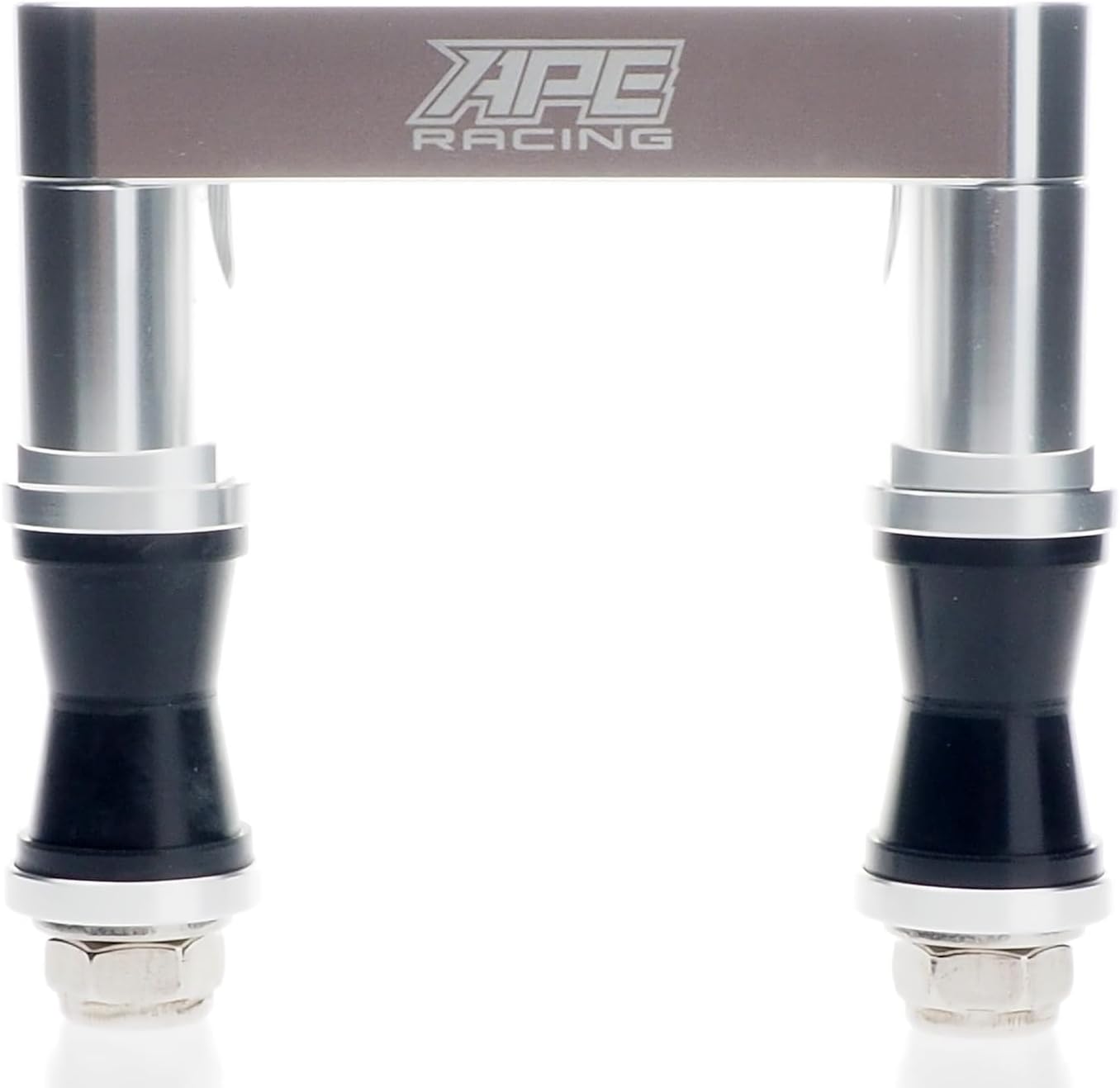 Anti Vibration Handlebar Clamp for 1-1/8 Inch Fat Bars CNC Billet Aluminum ATV Steering Stem Mount 100mm Bolt Spacing for Aftermarket ATV Stems (Silver)