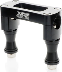 Abrazadera antivibración para manillar Fat Bar de 1-1/8 pulgadas, soporte de vástago de dirección ATV de aluminio CNC, espaciado de pernos de 100 mm para vástagos ATV de repuesto (negro) 