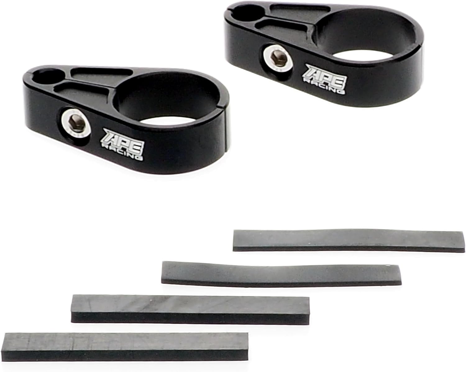 Abrazaderas de línea de freno de palanquilla para vehículos todo terreno, de aluminio CNC, compatibles con tubos de brazo A redondos de 1 pulgada y 3/4 de pulgada, incluye espaciadores de goma, par negro 
