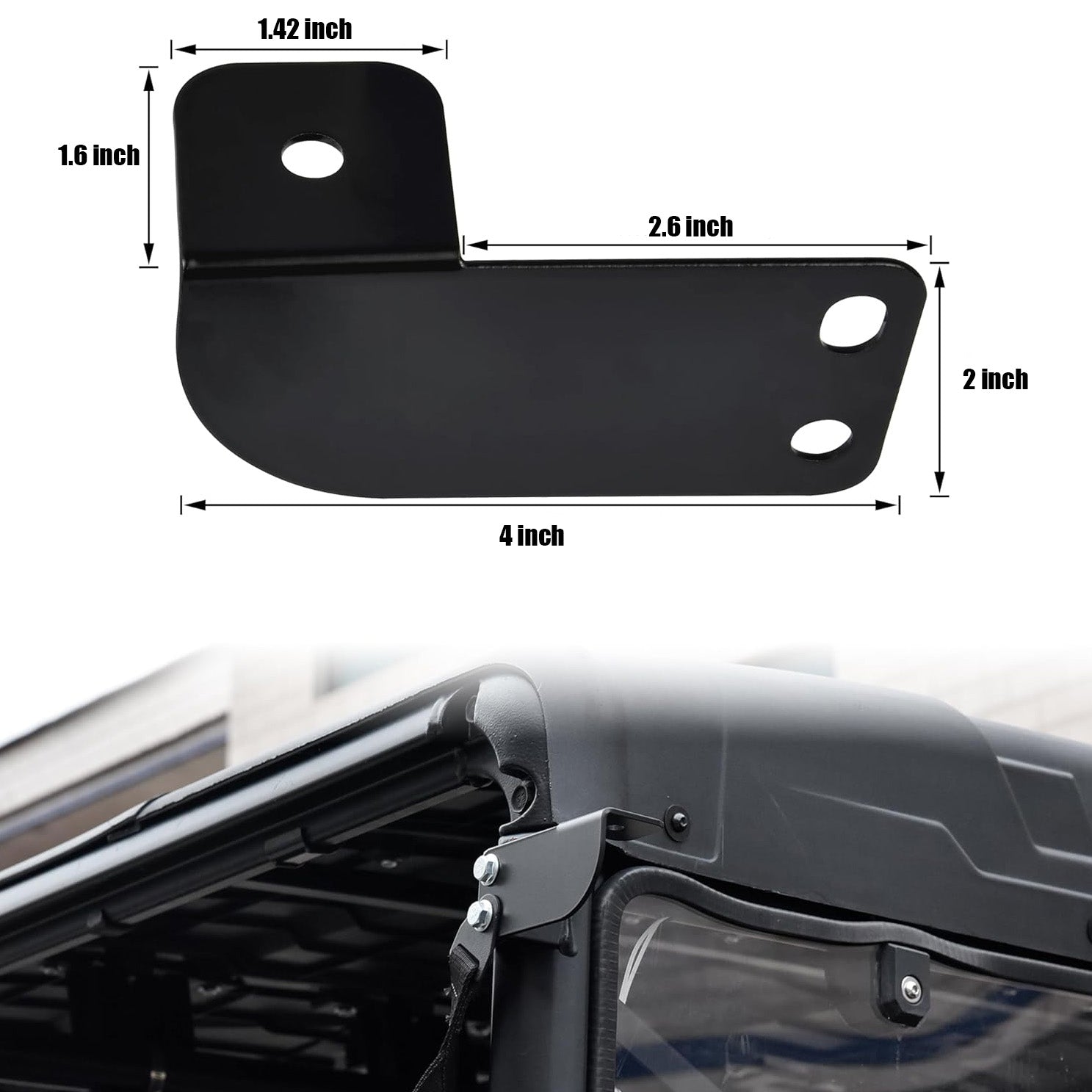 Soportes de montaje para luces de marcha atrás traseras APE RACING UTV para Polaris Ranger 2013-2025: soportes LED para jaula antivuelco de techo trasero