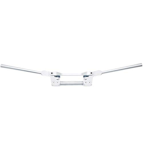 Guidon APE RACING Flex surdimensionné 1-1/8" argenté pour moto enduro, motocross, quad, VTT