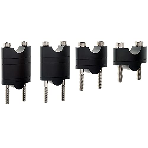 Elevadores de manillar APE RACING de aluminio macizo con altura ajustable para manillares de 7/8" y 22 mm, para motocicletas, todoterrenos, motos de cross y cuatriciclos (7/8", negro)