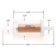 Inline Fuel Filter Replacement Universal High Flow Fuel Filters (Pack of 2) for Lawn Mower Tractor Motorcycle Replace Briggs & Stratton 5065 5065D 5065K 493629 695666 845125 691035