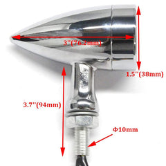 Intermitentes LED vintage de metal para motocicleta APE RACING, luces traseras cromadas M10