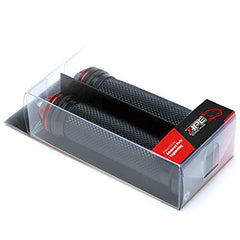 Puños de motocicleta de 7/8" - Puños universales de aluminio CNC con gel y goma para manillar de 7/8" (rojos)