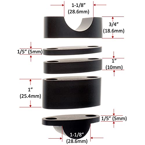 Elevadores de manillar APE RACING de aluminio macizo con altura ajustable para manillares de 28,6 mm (1 1/8"), para motocicletas, todoterrenos, quads y motos de cross (1 1/8", plateados)