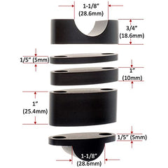 Elevadores de manillar APE RACING de aluminio macizo con altura ajustable para manillares de 28,6 mm (1 1/8"), para motocicletas, todoterrenos, quads y motos de cross (1 1/8", plateados)