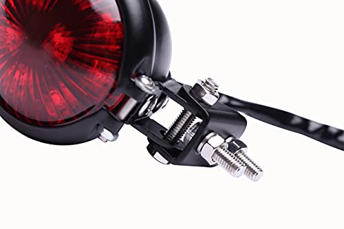 Motorcycle Tail Light Red 8 LED Stop Lamp Compatible With