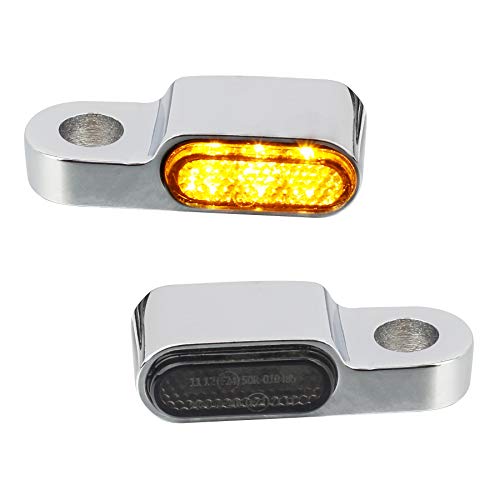 Mini clignotants LED APE RACING pour guidon, feu stop, feu de position, feu arrière chromé 