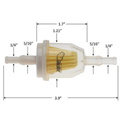 Fuel Filter Replacement - APE Racing Universal Fuel Filters (Pack of 2) For Stens 120-436 Kohler 25 050 22-S John Deere AM116304 Exmark 109585 Bobcat 38666 Onan 149-2206-01 Gravely 21541500