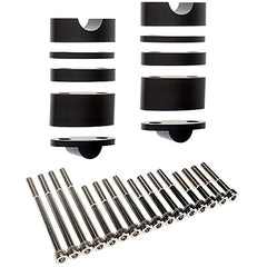 Elevadores de manillar APE RACING de aluminio macizo con altura ajustable para manillares de 7/8" y 22 mm, para motocicletas, todoterrenos, motos de cross y cuatriciclos (7/8", negro)