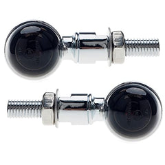 Intermitentes para motocicleta APE RACING, estilo bala clásico, de metal, con bombillas, universales, con orificios de 10 mm (cromados y lentes ahumados).