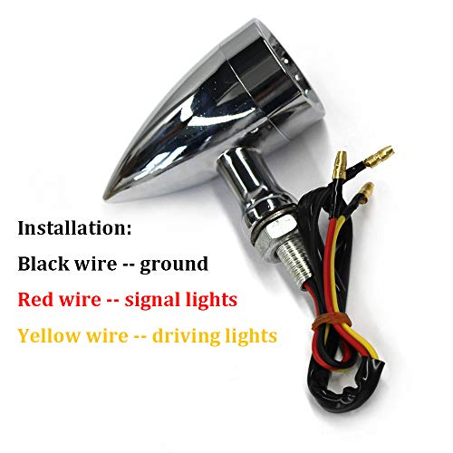 Intermitentes LED vintage de metal para motocicleta APE RACING, luces traseras cromadas M10